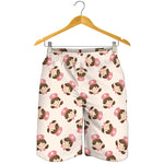 Cute Cartoon Nurse Pattern Print Men's Shorts