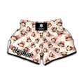 Cute Cartoon Nurse Pattern Print Muay Thai Boxing Shorts
