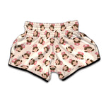 Cute Cartoon Nurse Pattern Print Muay Thai Boxing Shorts