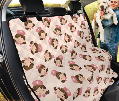 Cute Cartoon Nurse Pattern Print Pet Car Back Seat Cover