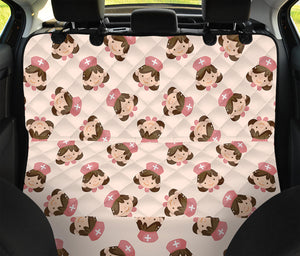 Cute Cartoon Nurse Pattern Print Pet Car Back Seat Cover