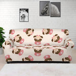 Cute Cartoon Nurse Pattern Print Sofa Cover