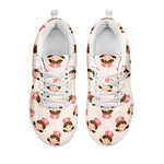 Cute Cartoon Nurse Pattern Print White Sneakers