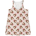 Cute Cartoon Nurse Pattern Print Women's Racerback Tank Top