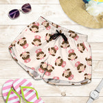 Cute Cartoon Nurse Pattern Print Women's Shorts