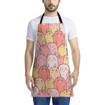 Cute Cartoon Pig Pattern Print Apron