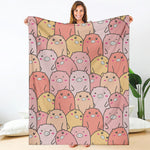 Cute Cartoon Pig Pattern Print Blanket
