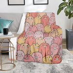 Cute Cartoon Pig Pattern Print Blanket