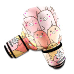 Cute Cartoon Pig Pattern Print Boxing Gloves