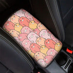 Cute Cartoon Pig Pattern Print Car Center Console Cover
