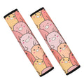 Cute Cartoon Pig Pattern Print Car Seat Belt Covers