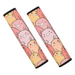 Cute Cartoon Pig Pattern Print Car Seat Belt Covers