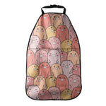 Cute Cartoon Pig Pattern Print Car Seat Organizers