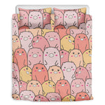 Cute Cartoon Pig Pattern Print Duvet Cover Bedding Set