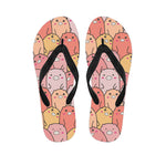 Cute Cartoon Pig Pattern Print Flip Flops