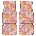 Cute Cartoon Pig Pattern Print Front and Back Car Floor Mats