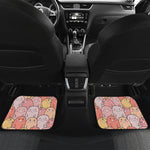 Cute Cartoon Pig Pattern Print Front and Back Car Floor Mats