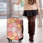 Cute Cartoon Pig Pattern Print Luggage Cover