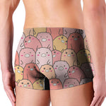 Cute Cartoon Pig Pattern Print Men's Boxer Briefs
