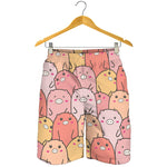 Cute Cartoon Pig Pattern Print Men's Shorts