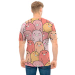 Cute Cartoon Pig Pattern Print Men's T-Shirt