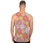 Cute Cartoon Pig Pattern Print Men's Tank Top
