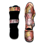 Cute Cartoon Pig Pattern Print Muay Thai Shin Guard