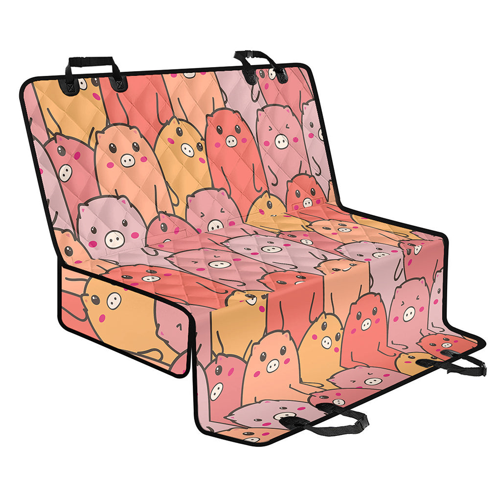 Cute Cartoon Pig Pattern Print Pet Car Back Seat Cover