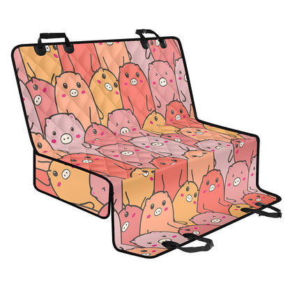 Cute Cartoon Pig Pattern Print Pet Car Back Seat Cover