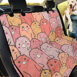 Cute Cartoon Pig Pattern Print Pet Car Back Seat Cover