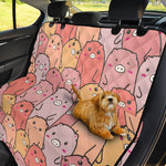Cute Cartoon Pig Pattern Print Pet Car Back Seat Cover