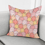 Cute Cartoon Pig Pattern Print Pillow Cover