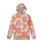 Cute Cartoon Pig Pattern Print Pullover Hoodie