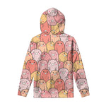 Cute Cartoon Pig Pattern Print Pullover Hoodie