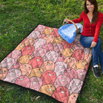 Cute Cartoon Pig Pattern Print Quilt