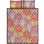 Cute Cartoon Pig Pattern Print Quilt Bed Set