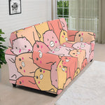 Cute Cartoon Pig Pattern Print Sofa Cover