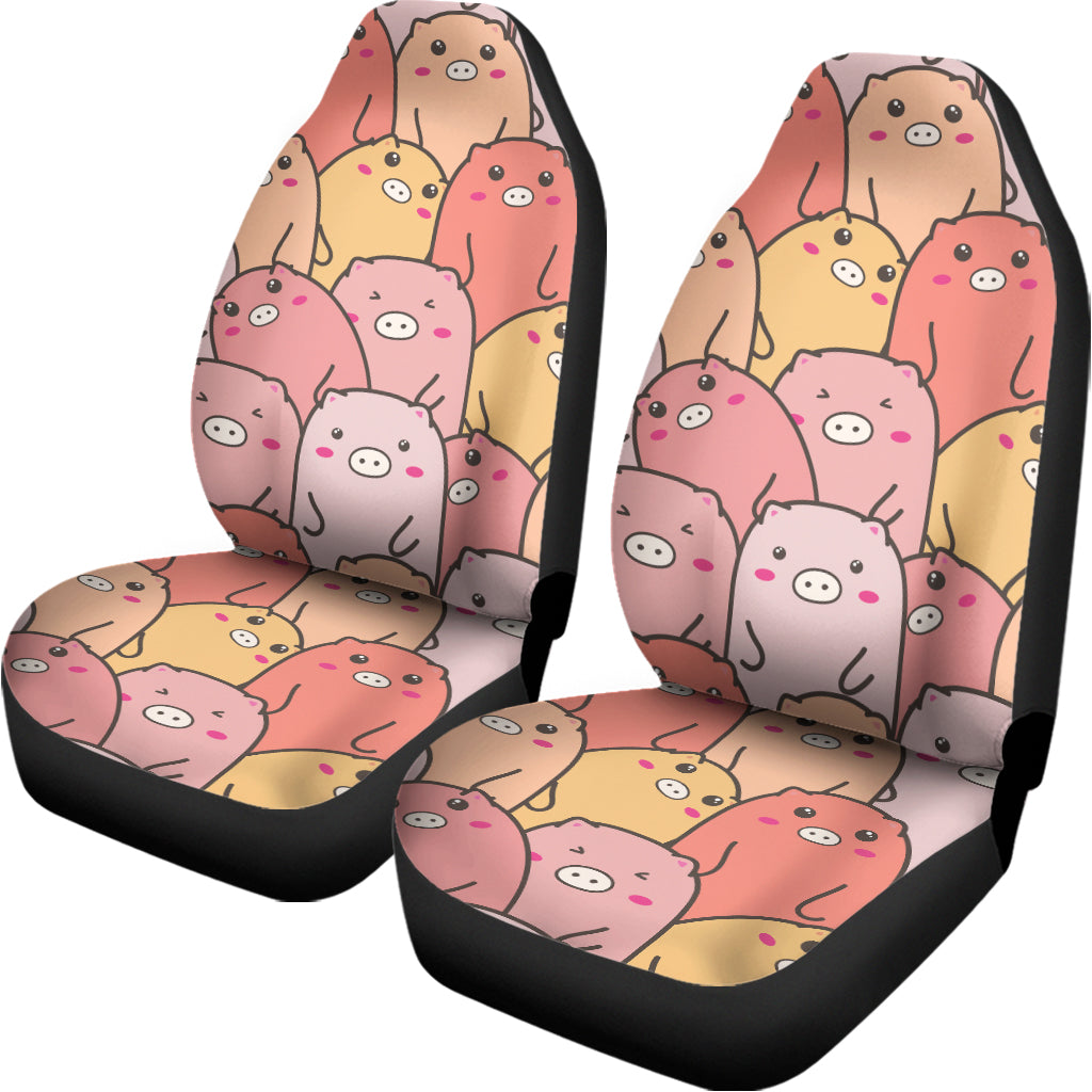 Cute Cartoon Pig Pattern Print Universal Fit Car Seat Covers