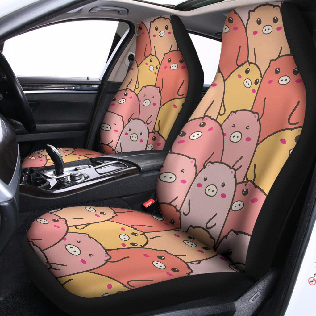 Cute Cartoon Pig Pattern Print Universal Fit Car Seat Covers
