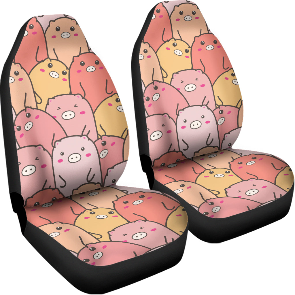 Cute Cartoon Pig Pattern Print Universal Fit Car Seat Covers