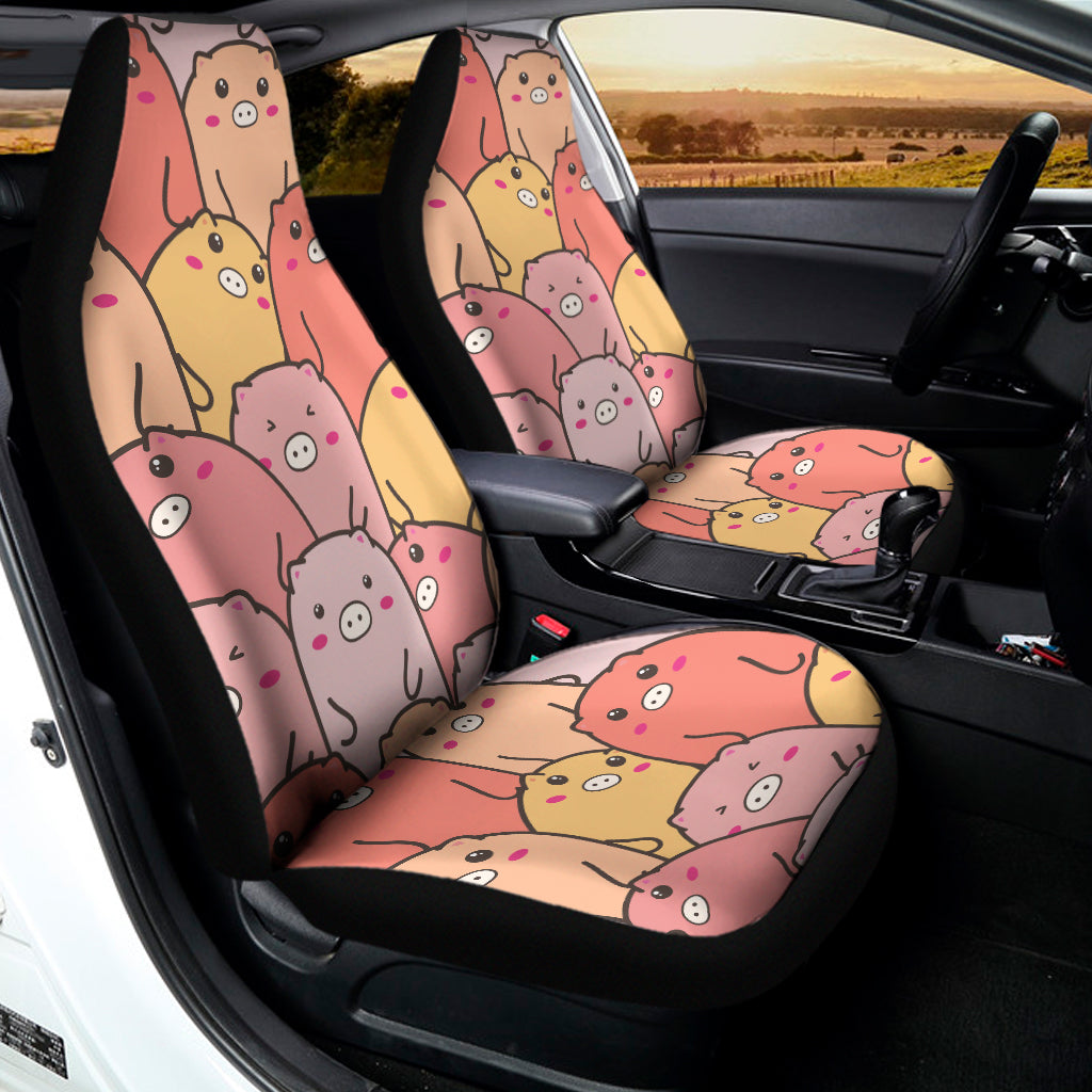 Cute Cartoon Pig Pattern Print Universal Fit Car Seat Covers