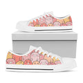 Cute Cartoon Pig Pattern Print White Low Top Sneakers