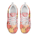 Cute Cartoon Pig Pattern Print White Sneakers