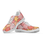 Cute Cartoon Pig Pattern Print White Sneakers