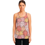 Cute Cartoon Pig Pattern Print Women's Racerback Tank Top