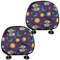 Cute Cartoon Pisces Pattern Print Car Headrest Covers