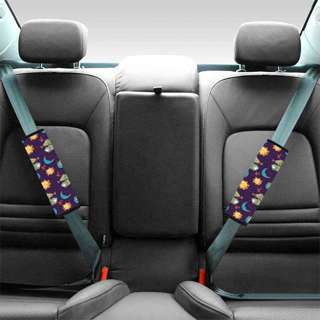 Cute Cartoon Pisces Pattern Print Car Seat Belt Covers