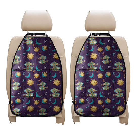 Cute Cartoon Pisces Pattern Print Car Seat Organizers