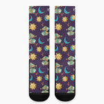 Cute Cartoon Pisces Pattern Print Crew Socks