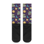 Cute Cartoon Pisces Pattern Print Crew Socks